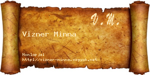Vizner Minna névjegykártya